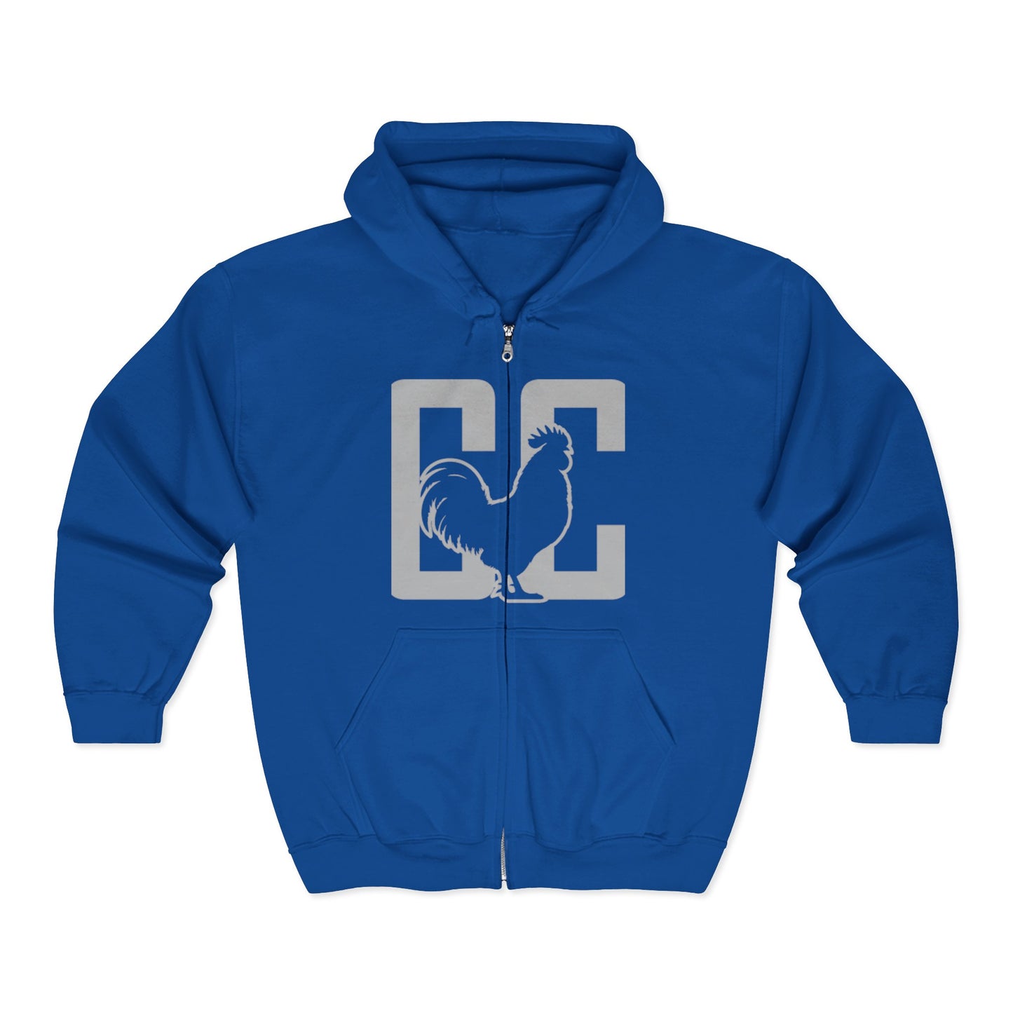 CC Full Zip Hooded Sweatshirt 2 Tone Logo on Back